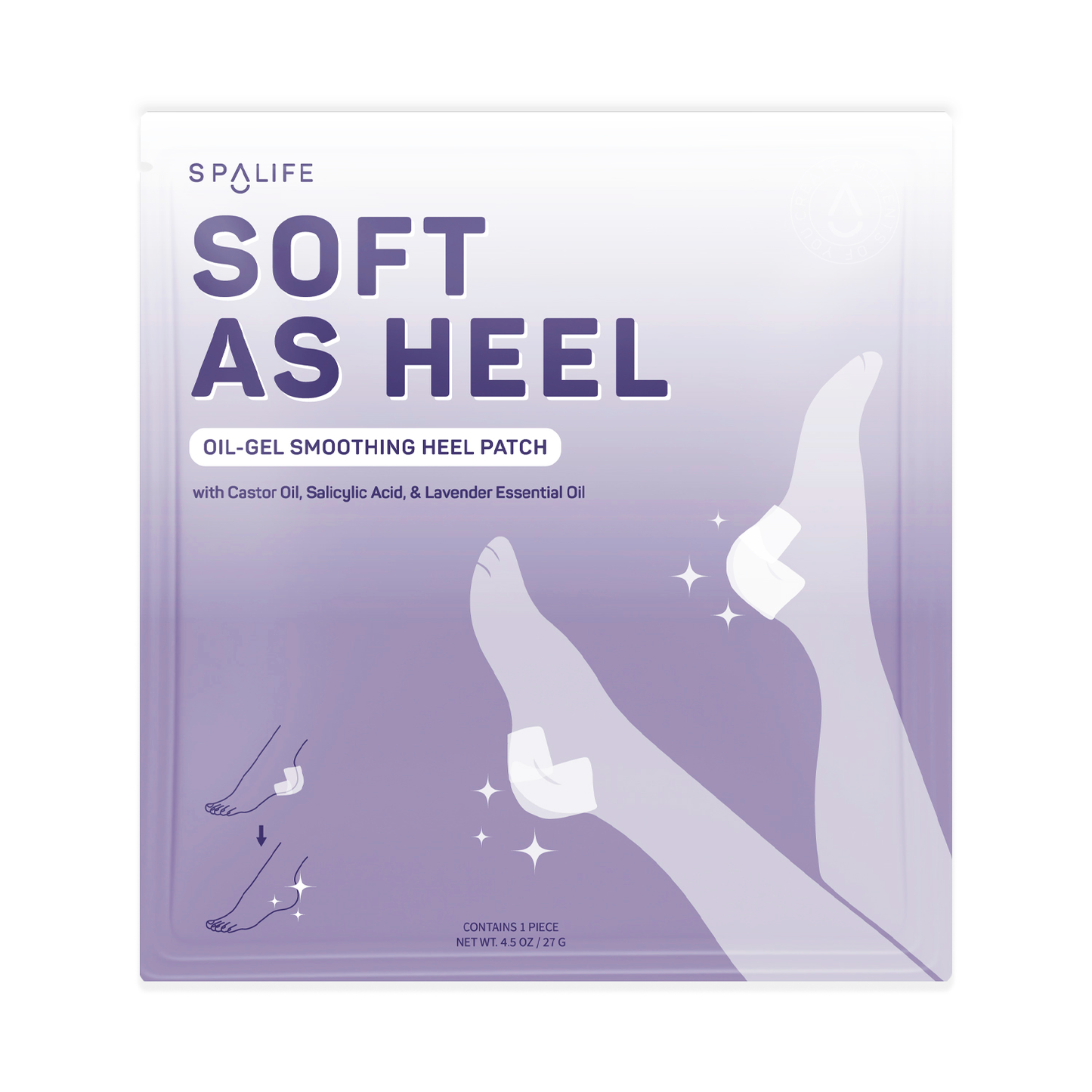 Soft As Heel Oil Gel Smoothing Heel Patch with Castrol Oil