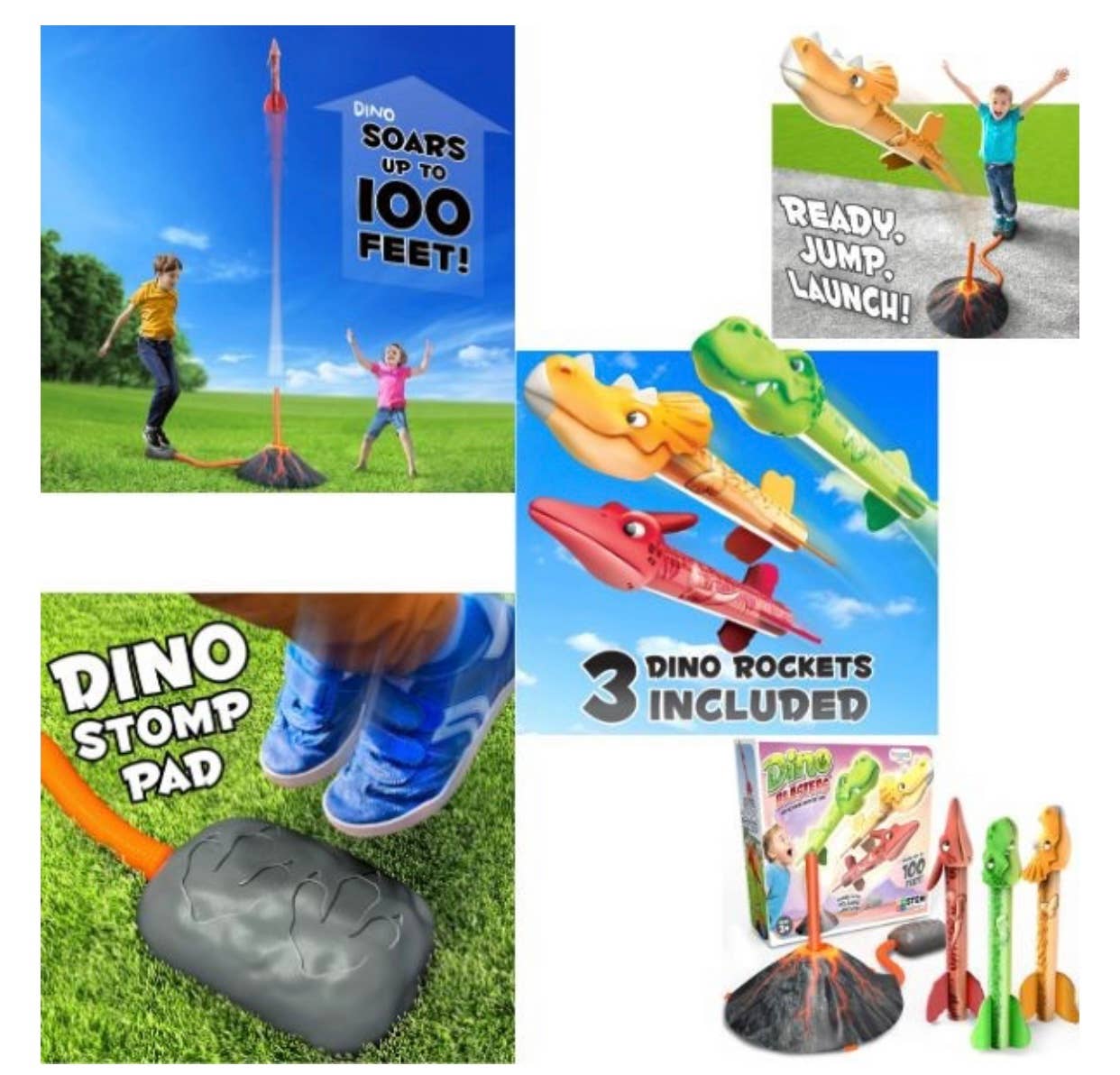 Dino Blasters- Volcano Foot Stomp Pad- Dino Rocket Launcher