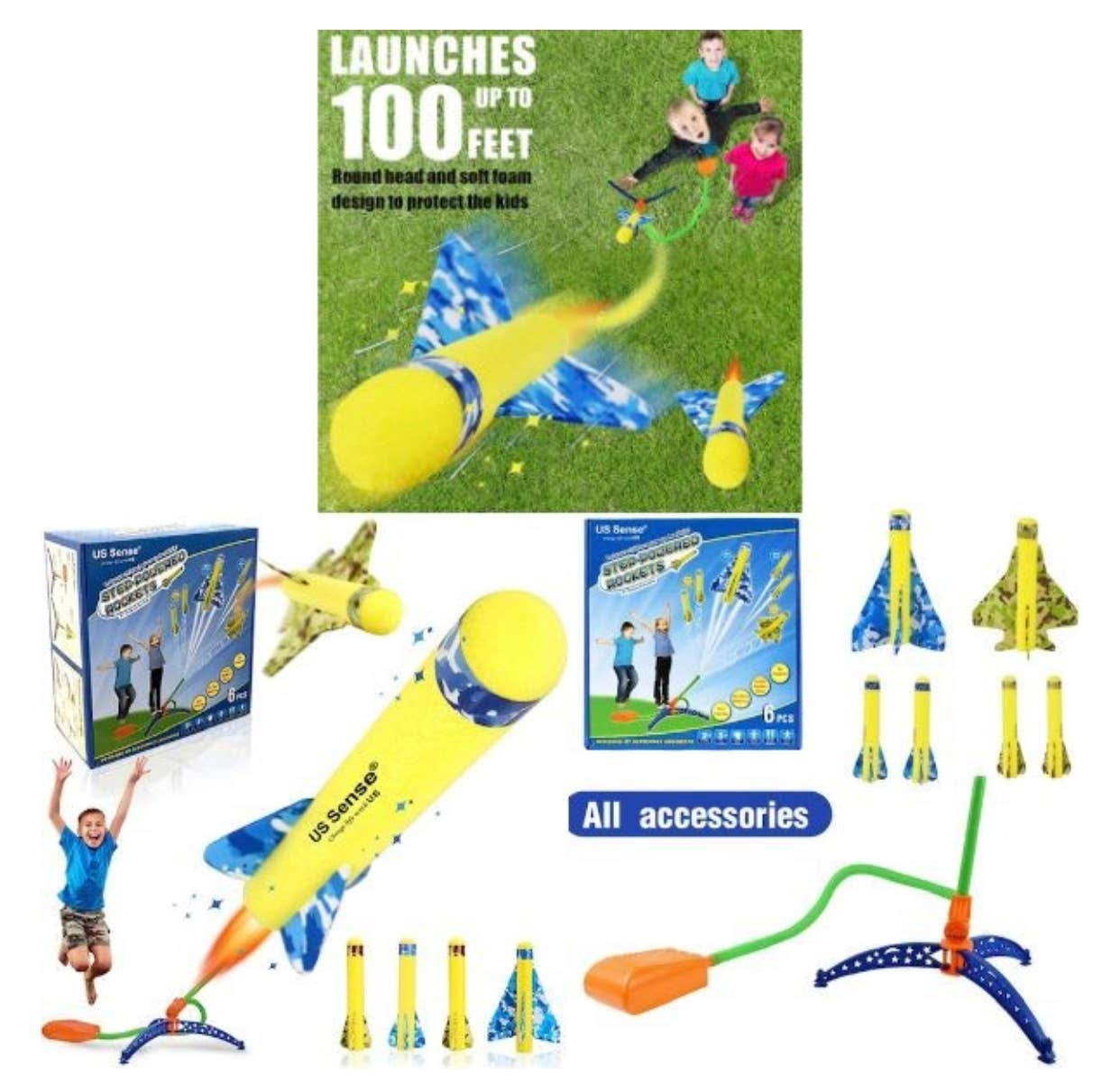 US Sense Toy Products- Step Powered Rocket Kit