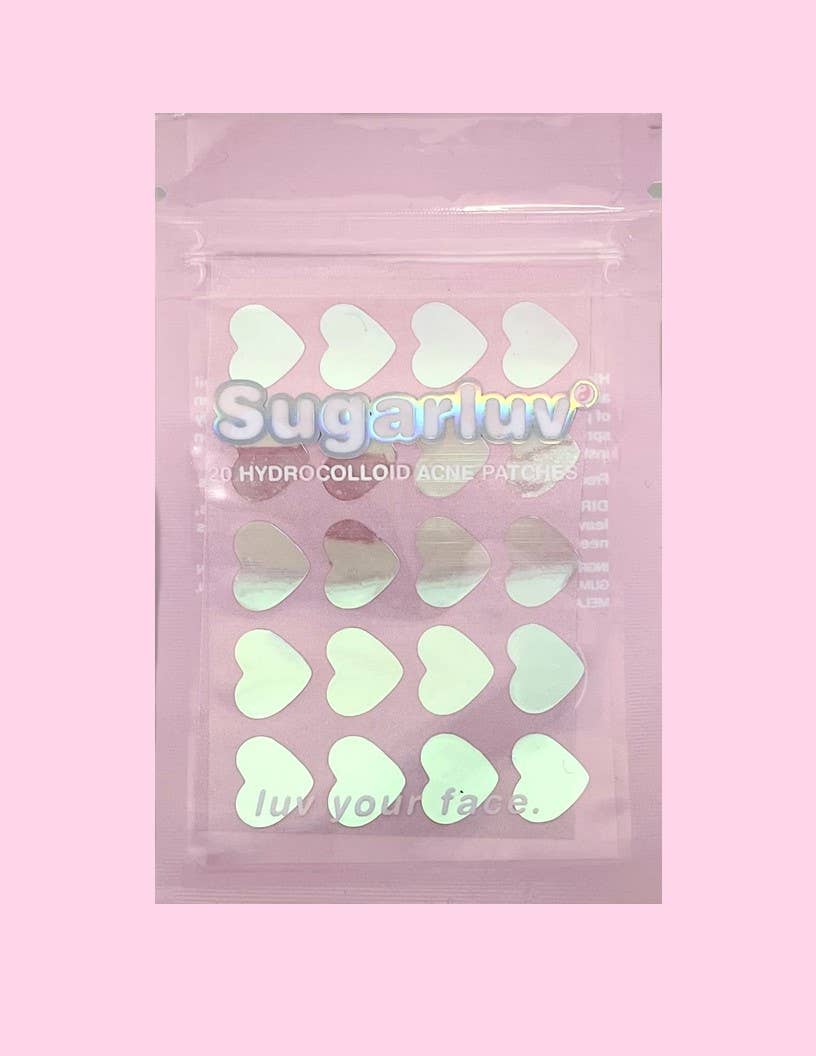 Hydrocolloid Acne Patches Holographic Hearts 20 Count