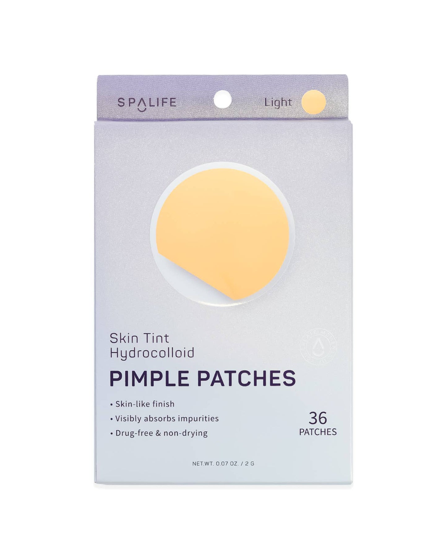Skin Tint Hydrocolloid Pimple Patches 36 Patches - Light