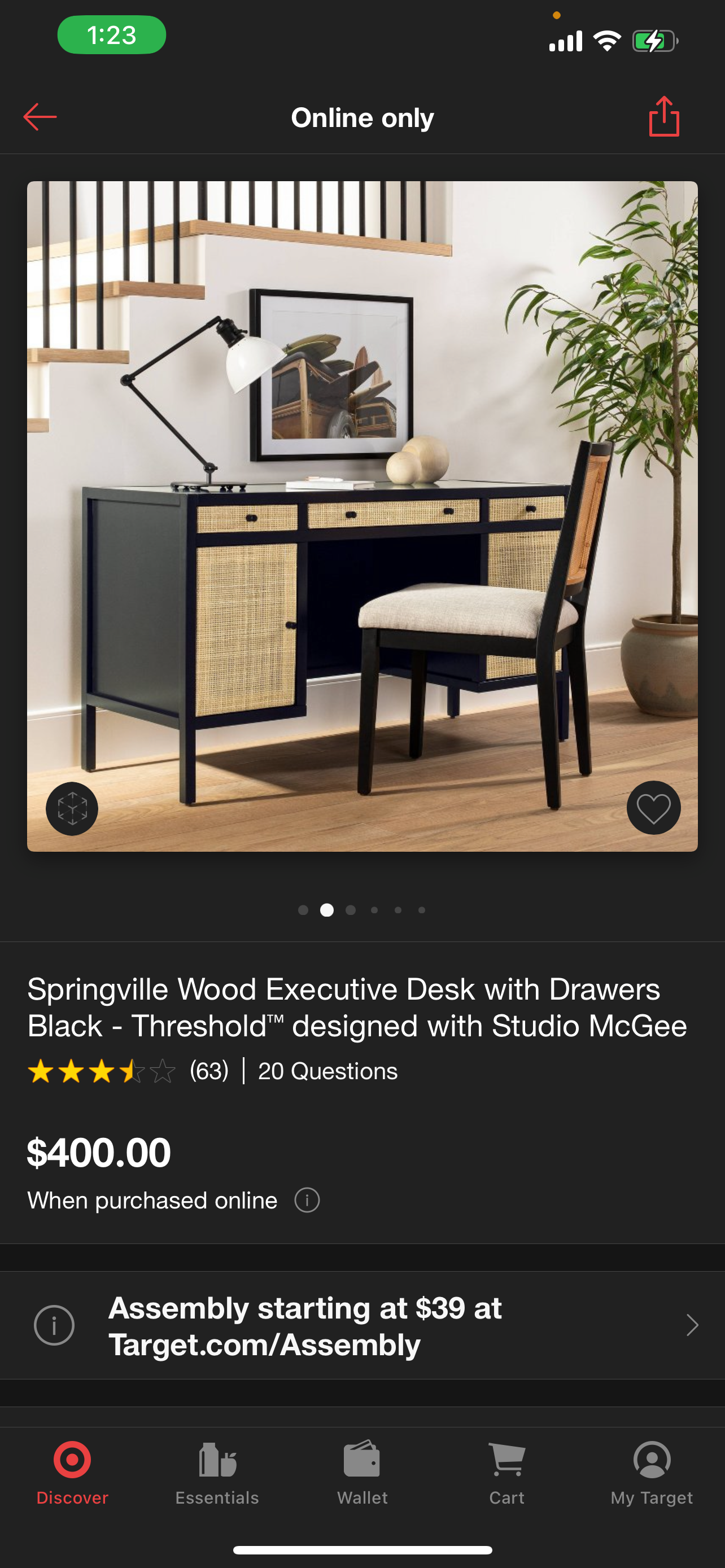 Springville Wood Executive Desk-Studio Mcgee